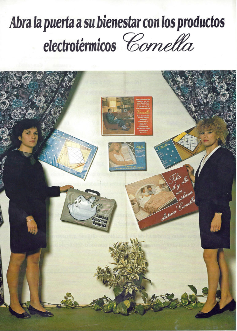 Una de les darreres campanyes publicitàries del llençol elèctric a finals de la dècada de 1990.