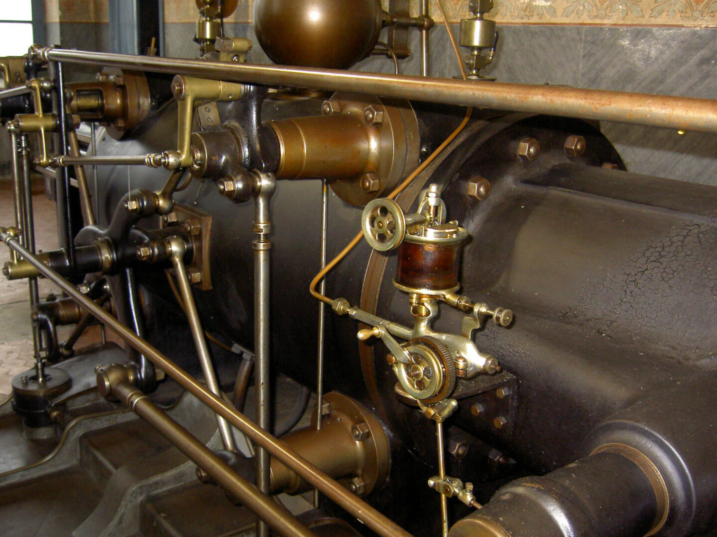 Detall de la màquina de vapor